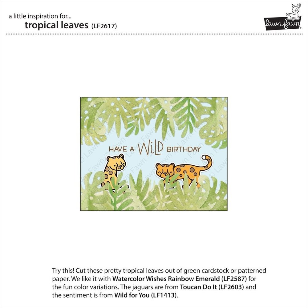 Lawn Fawn Tropical Leaves Dies (LF2617)