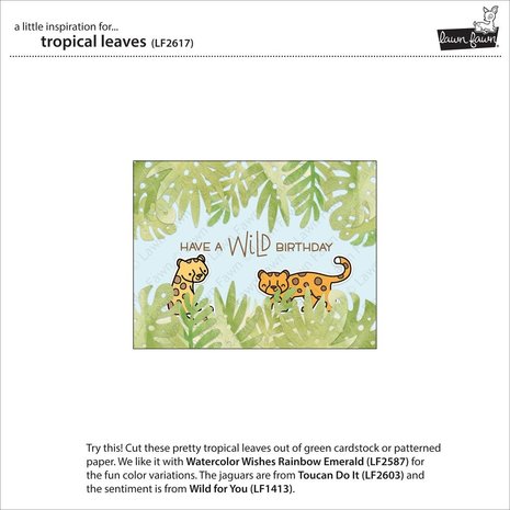 Lawn Fawn Tropical Leaves Dies (LF2617)
