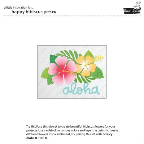 Lawn Fawn Happy Hibiscus Dies (LF2619)