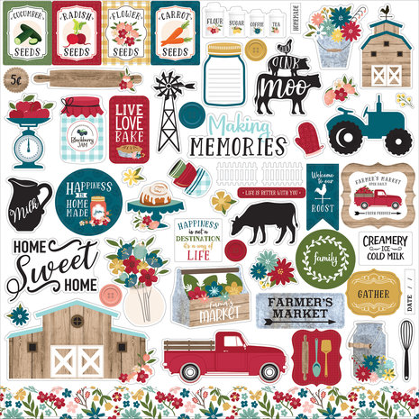 Echo Park Farmer's Market 12x12 Inch Element Sticker (FM248014)