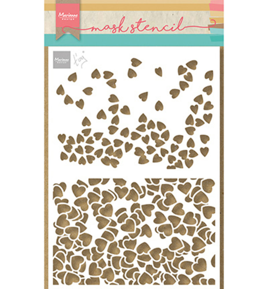 Marianne Design Masking Stencil Tiny's Hearts (PS8096)