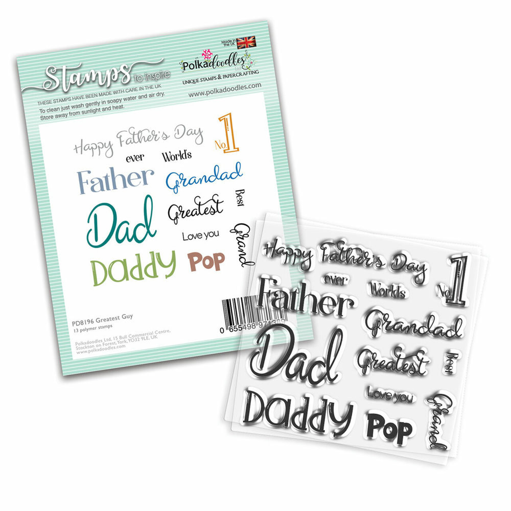 Polkadoodles Greatest Guy Clear Stamps (PD8196)