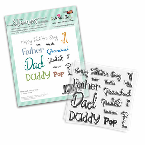 Polkadoodles Greatest Guy Clear Stamps (PD8196)
