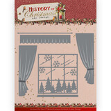 Amy Design History of Christmas Window with Curtains Dies (ADD10243)
