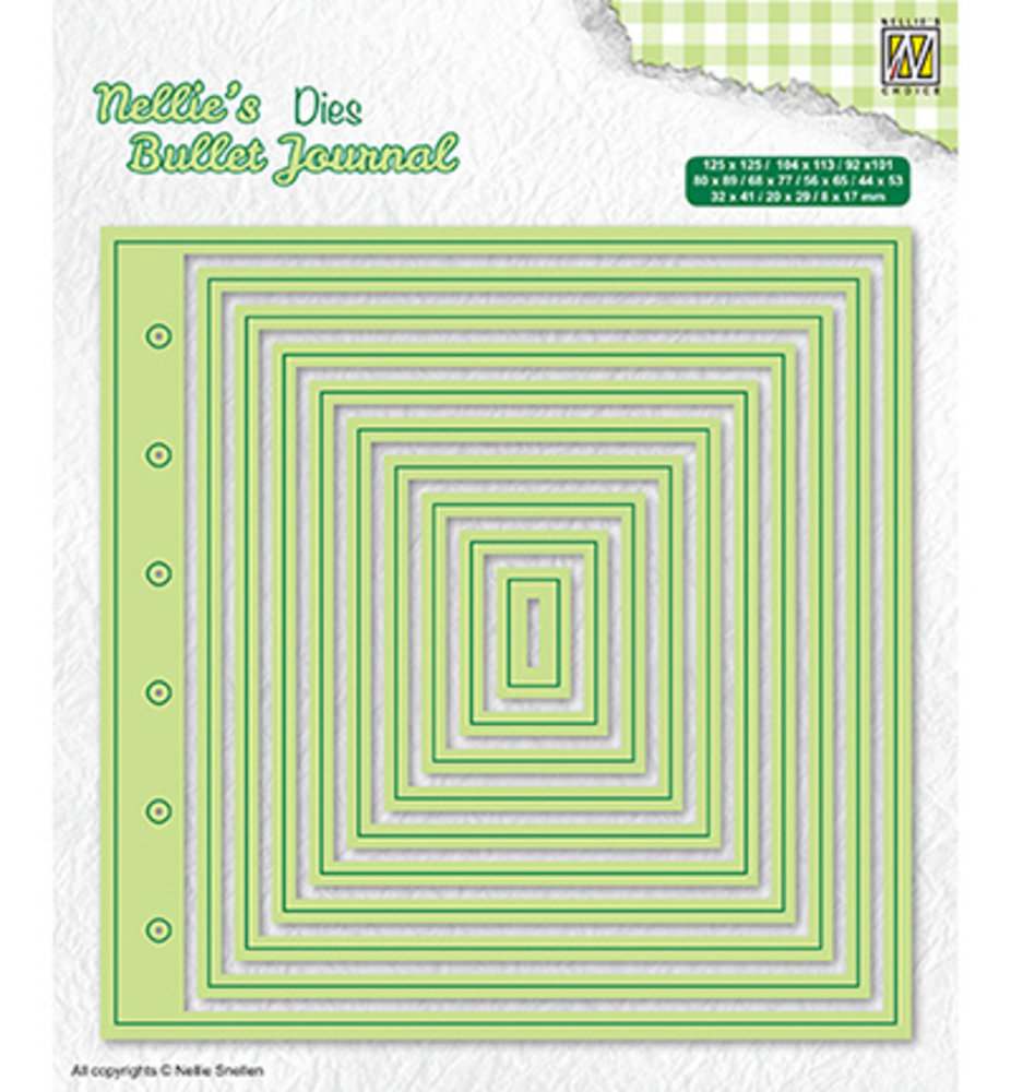 Nellie Snellen Snijmal Basic Page Cutting Dies (NBJD001)