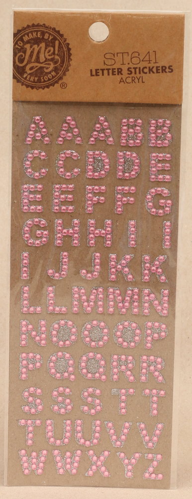 Make by Me! Stickers Acryl Alfabet Roze (ST.641)