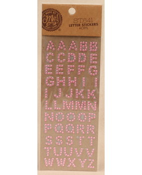 Make by Me! Stickers Acryl Alfabet Roze (ST.641)