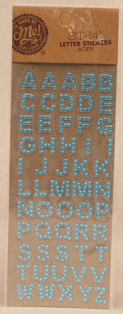 Make by Me! Stickers Acryl Alfabet Lichtblauw (ST.641)