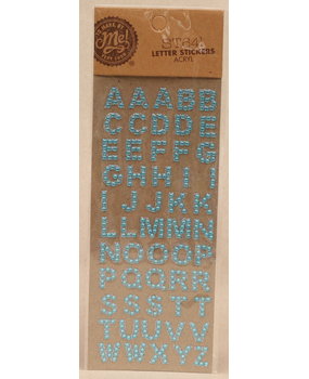 Make by Me! Stickers Acryl Alfabet Lichtblauw (ST.641)