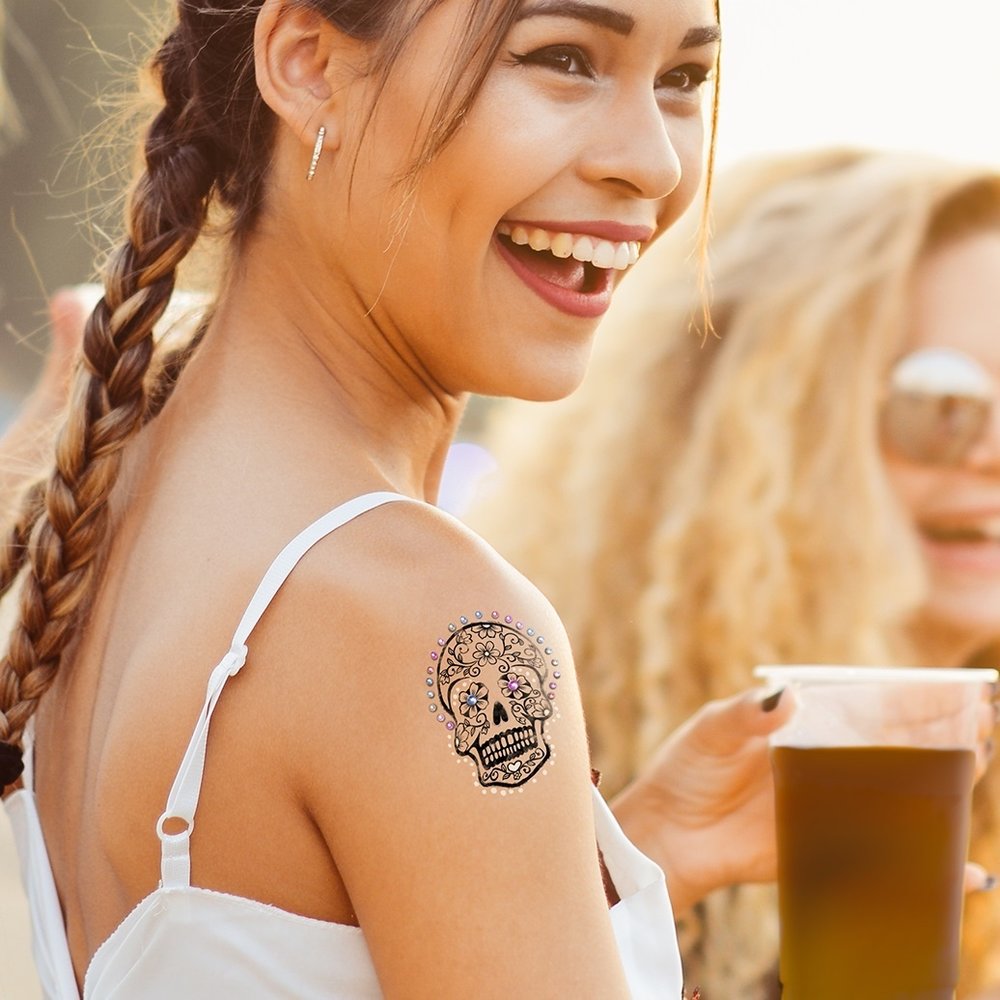 LaDot Sugar Skull M Tattoo Stone (LAM137)