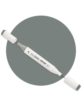 Couture Creations Twin Tip Alcohol Ink Marker Aoiki Grey (COAP7545) Couture Creations Twin Tip Alcohol Ink Marker Aoiki Grey (COAP7545)