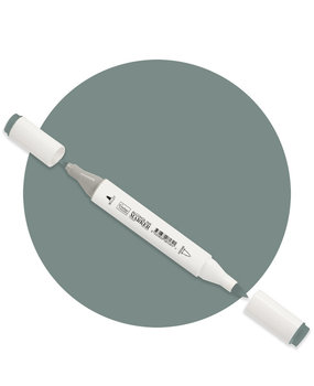 Couture Creations Twin Tip Alcohol Ink Marker Blue Grey (COAP444) Couture Creations Twin Tip Alcohol Ink Marker Blue Grey (COAP444)