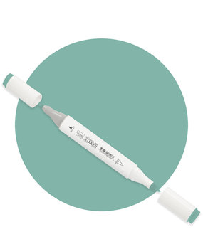 Couture Creations Twin Tip Alcohol Ink Marker Flax Blue (COAP2233)