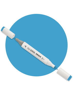 Couture Creations Twin Tip Alcohol Ink Marker Light Blue (COAP638) Couture Creations Twin Tip Alcohol Ink Marker Light Blue (COAP638)