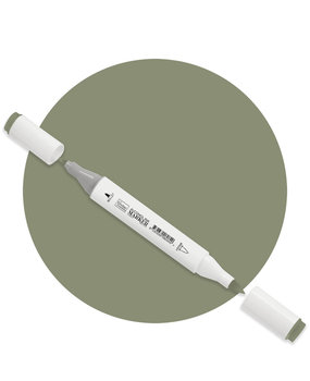 Couture Creations Twin Tip Alcohol Ink Marker Dark Olive (COAP371)