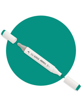 Couture Creations Twin Tip Alcohol Ink Marker Peacock Green (COAP327)