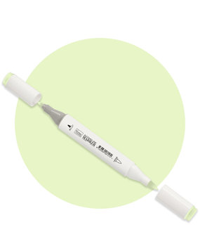 Couture Creations Twin Tip Alcohol Ink Marker Leaf White (COAP9544)