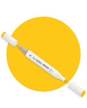 Couture Creations Twin Tip Alcohol Ink Marker Fresh Yellow (COAP142) Couture Creations Twin Tip Alcohol Ink Marker Fresh Yellow (COAP142)