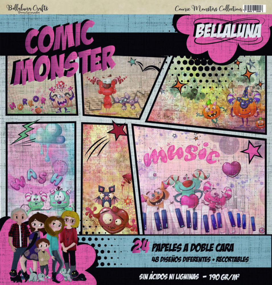 Bella Luna Crafts Comic Monsters 12x12 Inch Collection Pack (BLC-0003) Bella Luna Crafts Comic Monsters 12x12 Inch Collection Pack (BLC-0003)