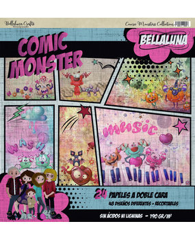 Bella Luna Crafts Comic Monsters 12x12 Inch Collection Pack (BLC-0003) Bella Luna Crafts Comic Monsters 12x12 Inch Collection Pack (BLC-0003)
