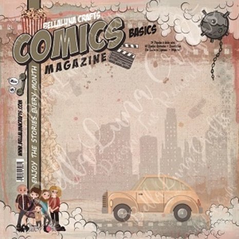Bella Luna Crafts Comic Magazine 12x12 Inch Collection Pack (BLC-0016)