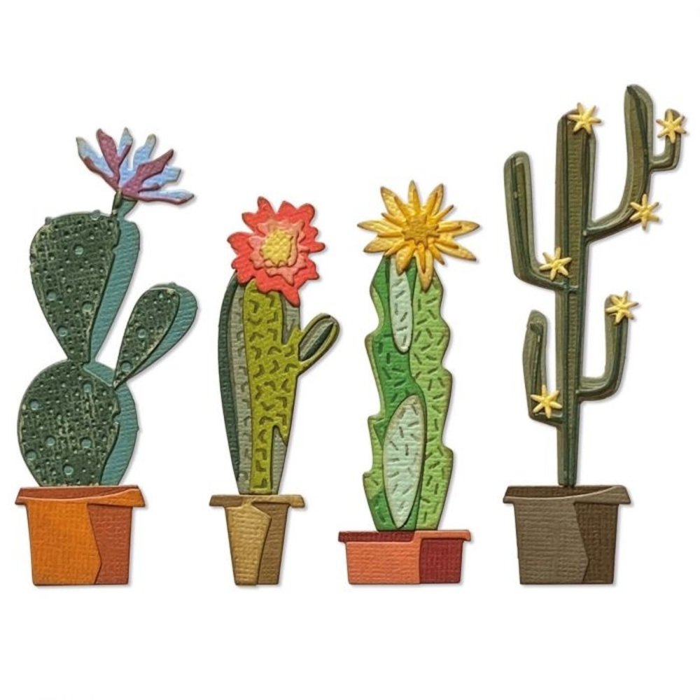 Sizzix Thinlits Die Set Funky Cactus (665365)