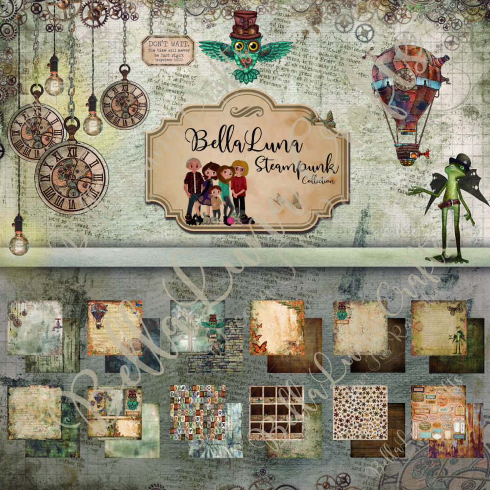 Bella Luna Crafts Steampunk 12x12 Inch Collection Pack (BLC-0001) Bella Luna Crafts Steampunk 12x12 Inch Collection Pack (BLC-0001)
