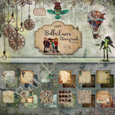 Bella Luna Crafts Steampunk 12x12 Inch Collection Pack (BLC-0001) Bella Luna Crafts Steampunk 12x12 Inch Collection Pack (BLC-0001)