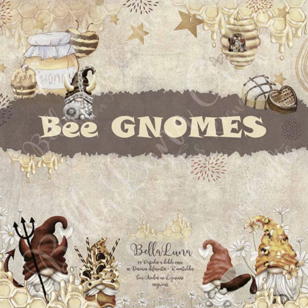 Bella Luna Crafts Bee Gnomes 8x8 Inch Collection Pack (BLC-0017/s) Bella Luna Crafts Bee Gnomes 8x8 Inch Collection Pack (BLC-0017/s)
