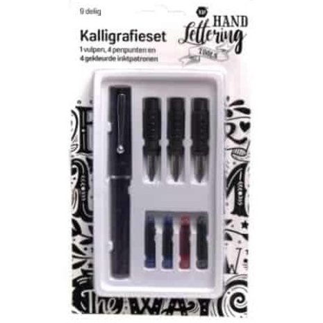 Make by Me! Handlettering Kalligrafieset 9 Delig Make by Me! Handlettering Kalligrafieset 9 Delig