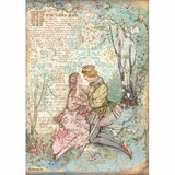 Stamperia Sleeping Beauty Rice Paper A4 Lovers (DFSA4574)