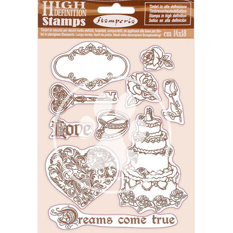 Stamperia Sleeping Beauty Dreams Came True Natural Rubber Stamp (WTKCC202) Stamperia Sleeping Beauty Dreams Came True Natural Rubber Stamp (WTKCC202)