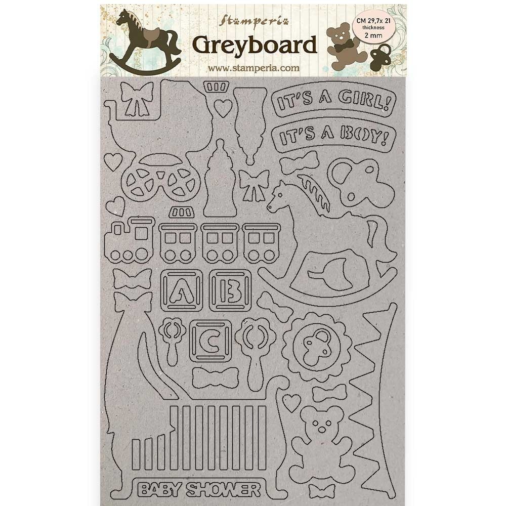 Stamperia Sleeping Beauty Greyboard A4 Baby (KLSPDA433) Stamperia Sleeping Beauty Greyboard A4 Baby (KLSPDA433)