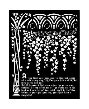 Stamperia Sleeping Beauty Thick Stencil 20x25cm Ivy and History (KSTD077) Stamperia Sleeping Beauty Thick Stencil 20x25cm Ivy and History (KSTD077)