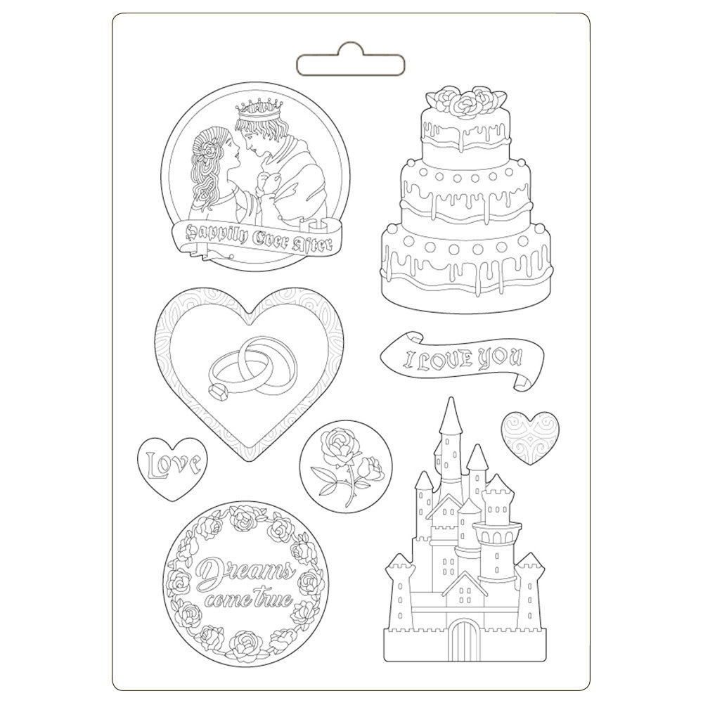 Stamperia Soft Mould A4 Sleeping Beauty Castle and Cake (K3PTA499) Stamperia Soft Mould A4 Sleeping Beauty Castle and Cake (K3PTA499)