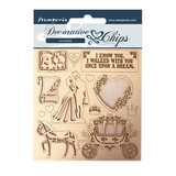 Stamperia Sleeping Beauty Decorative Chips Coatch (SCB60)