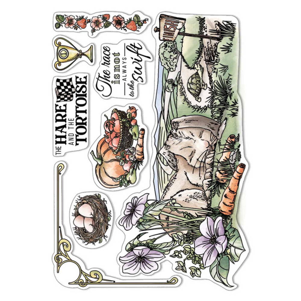 Ciao Bella Papercrafting The Hare And The Tortoise A5 Clear Stamps (PS8005) Ciao Bella Papercrafting The Hare And The Tortoise A5 Clear Stamps (PS8005)