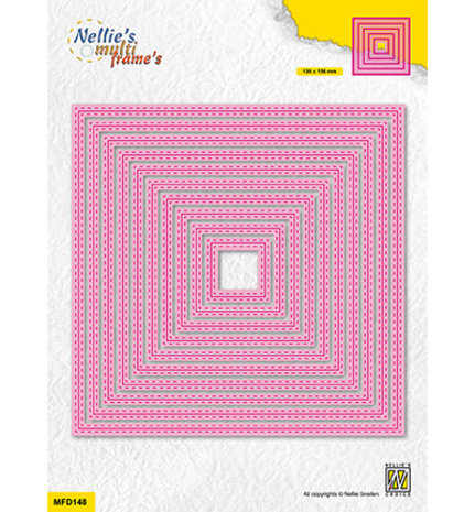 Nellie Snellen Multi Frame Dies Double stitchlines: Square (MFD148)