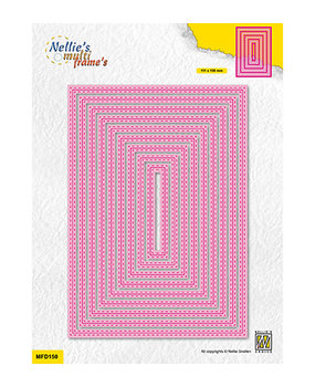 Nellie Snellen Multi Frame Dies Double stitchlines: Rectangle (MFD150) Nellie Snellen Multi Frame Dies Double stitchlines: Rectangle (MFD150)
