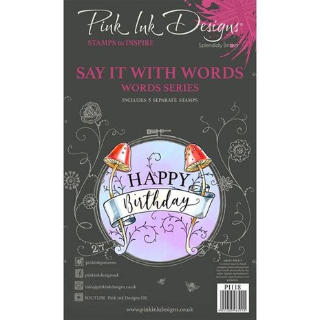 Pink Ink Designs Say It With Words A6 Clear Stamp Set (PI118) Pink Ink Designs Say It With Words A6 Clear Stamp Set (PI118)
