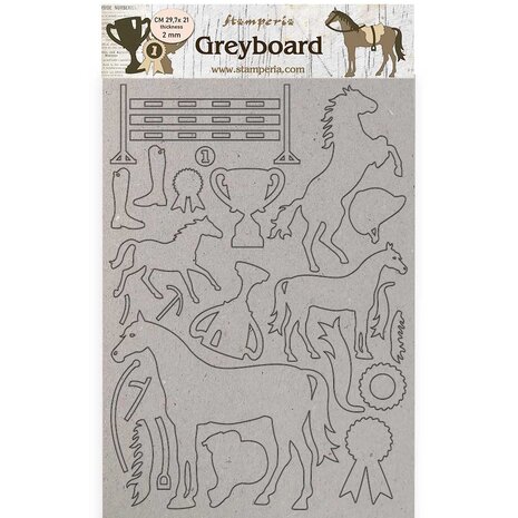 Stamperia Romantic Horses Greyboard A4 Trophy (KLSPDA434) Stamperia Romantic Horses Greyboard A4 Trophy (KLSPDA434)