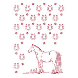 Stamperia Masking Stencil A4 Romantic Horses Horseshoes Pattern (KSG468)*