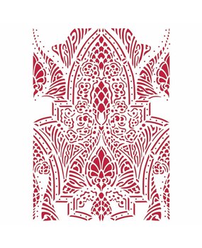 Stamperia Masking Stencil A4 Romantic Horses Saddle Pattern (KSG469)* Stamperia Masking Stencil A4 Romantic Horses Saddle Pattern (KSG469)*