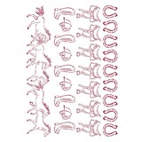 Stamperia Masking Stencil A4 Romantic Horses Running Horses (KSG470)*