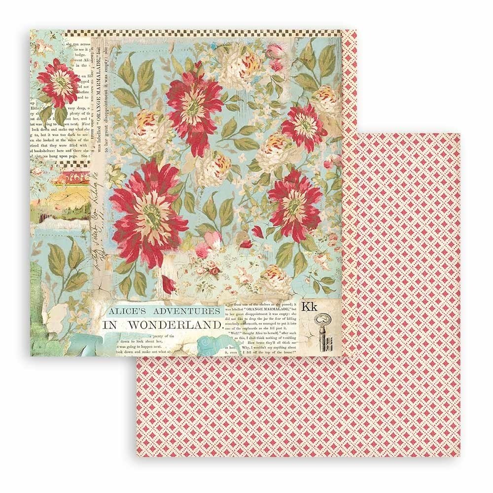 Stamperia Alice in Wonderland and Through the Looking Glass 12x12 Inch MAXI PAD (SBBXL12) Stamperia Alice in Wonderland and Through the Looking Glass 12x12 Inch MAXI PAD (SBBXL12)