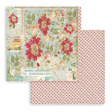 Stamperia Alice in Wonderland and Through the Looking Glass 12x12 Inch MAXI PAD (SBBXL12) Stamperia Alice in Wonderland and Through the Looking Glass 12x12 Inch MAXI PAD (SBBXL12)