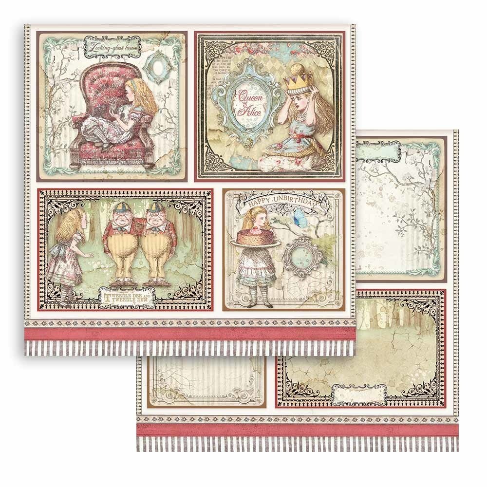 Stamperia Alice Through the Looking Glass 8x8 Inch Paper Pack (SBBS42) Stamperia Alice Through the Looking Glass 8x8 Inch Paper Pack (SBBS42)