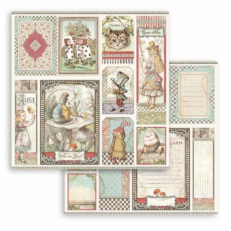 Stamperia Alice Through the Looking Glass 6x6 Inch Paper Pack (SBBXS02)
