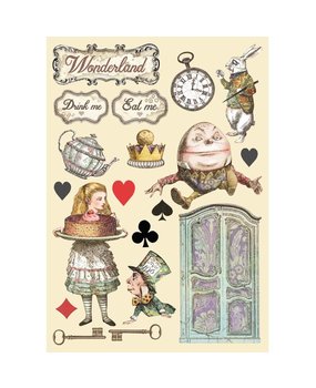 Stamperia Alice Throught the Looking Glass Cake Wooden Shapes A5 (KLSP105) Stamperia Alice Throught the Looking Glass Cake Wooden Shapes A5 (KLSP105)