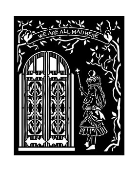 Stamperia Alice Throught the Looking Glass Thick Stencil 20x25cm Door (KSTD091) Stamperia Alice Throught the Looking Glass Thick Stencil 20x25cm Door (KSTD091)